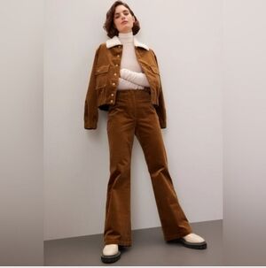 Adam Lippies Brown Corduroy Bell Bottom Pants Size 12